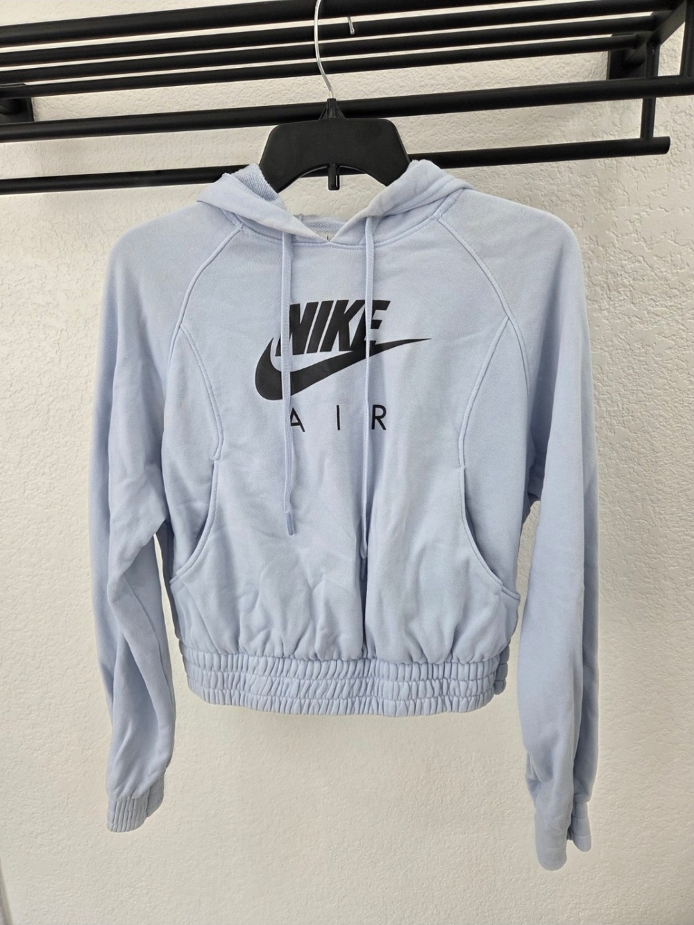 Nike Air Pale Blue Hoodie with Black Logo
